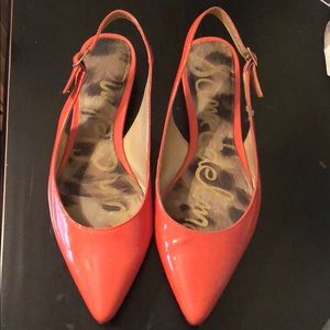Pretty orange back sling flats from Sam Edelman.